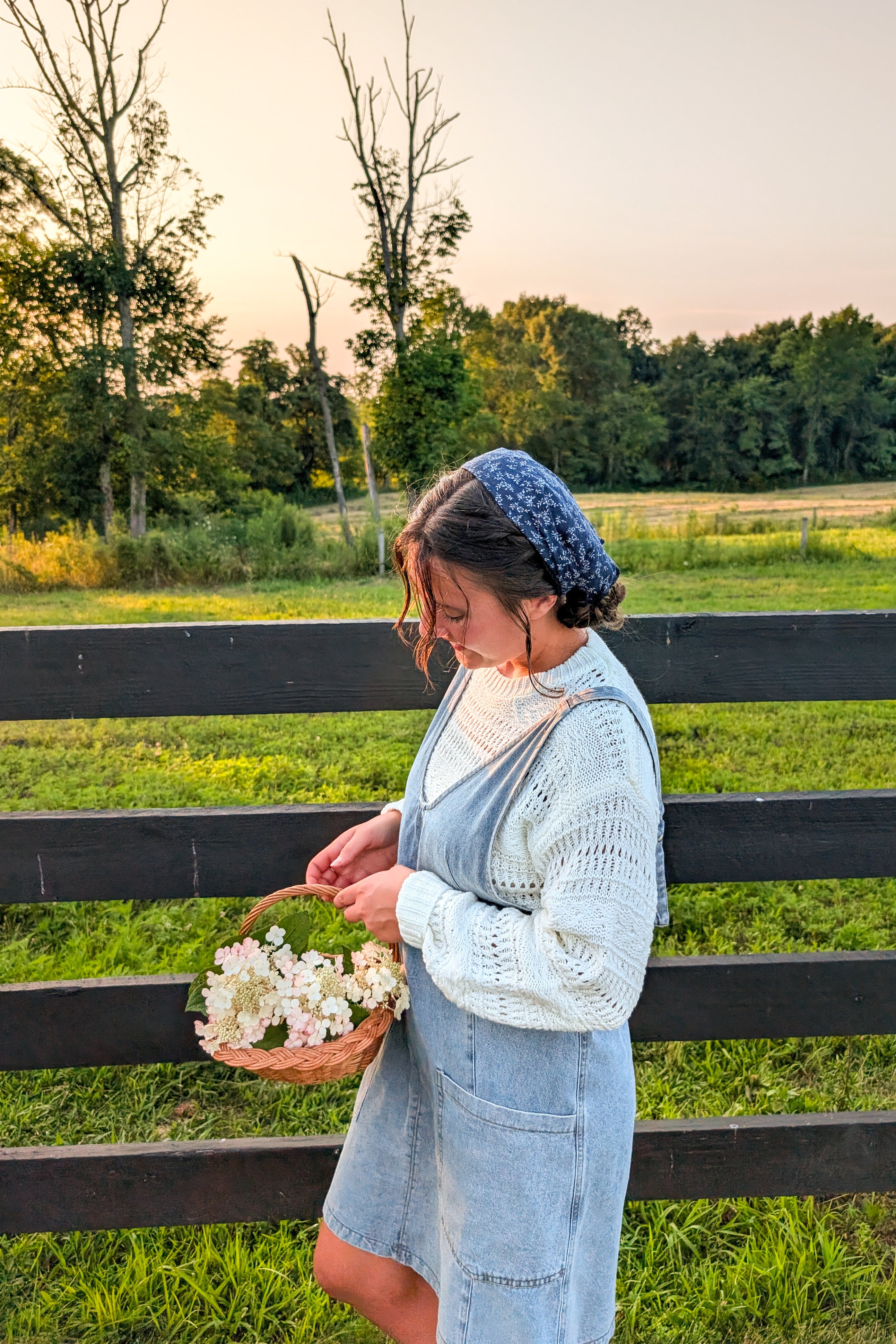 'Everett' Denim Jumper Dress in Light Wash