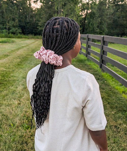 Large Floral Scrunchie