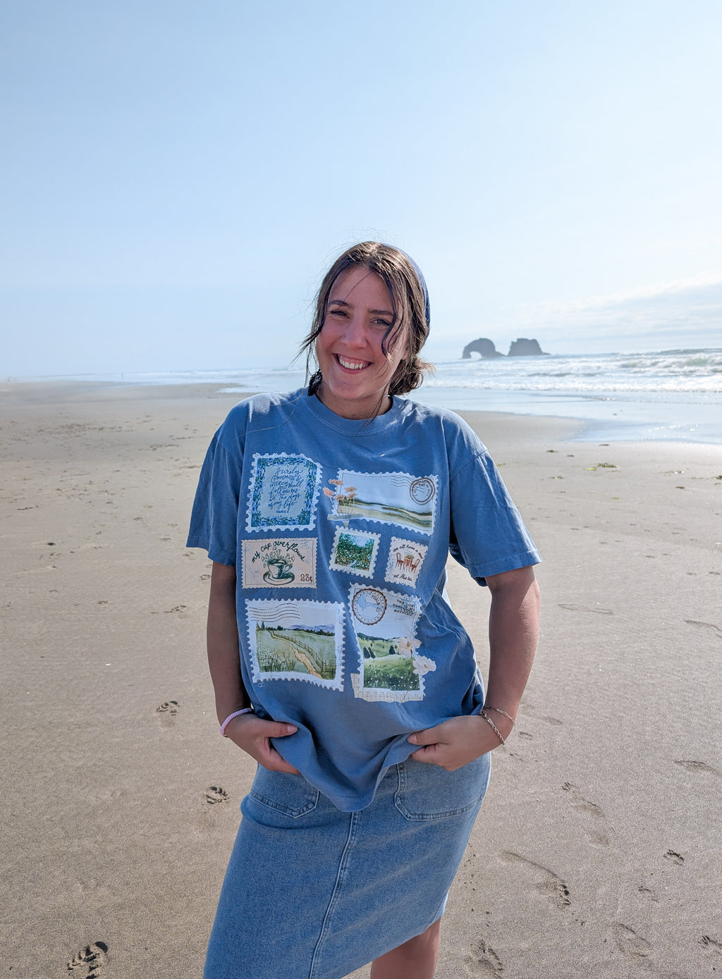 Psalm 23 Graphic Tee in Deep Blue