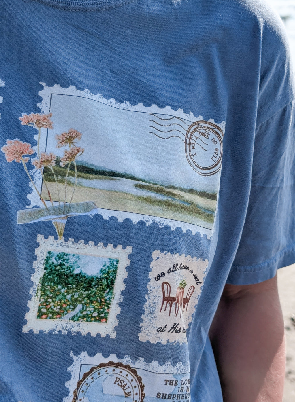 Psalm 23 Graphic Tee in Deep Blue