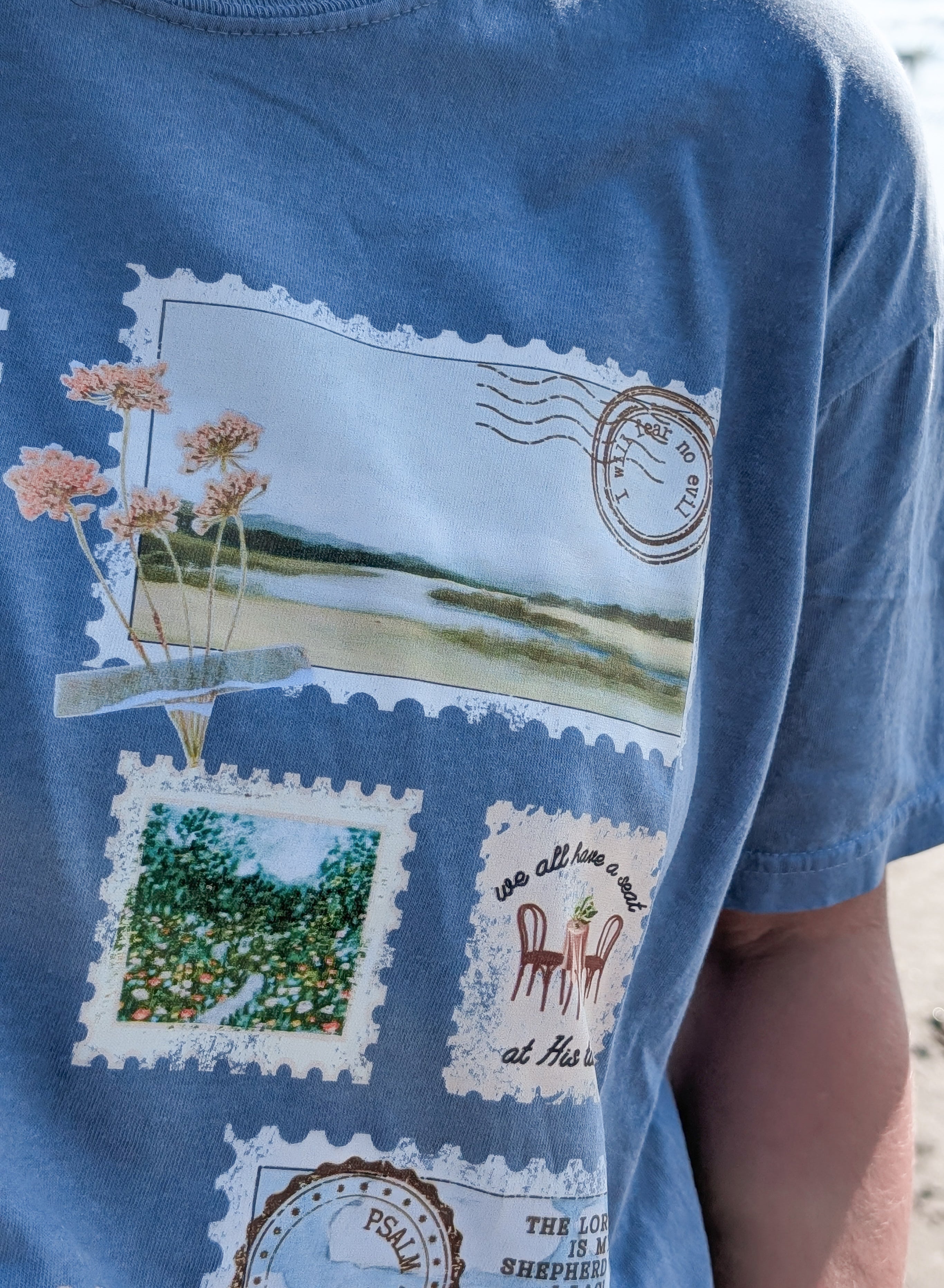 Psalm 23 Graphic Tee in Deep Blue