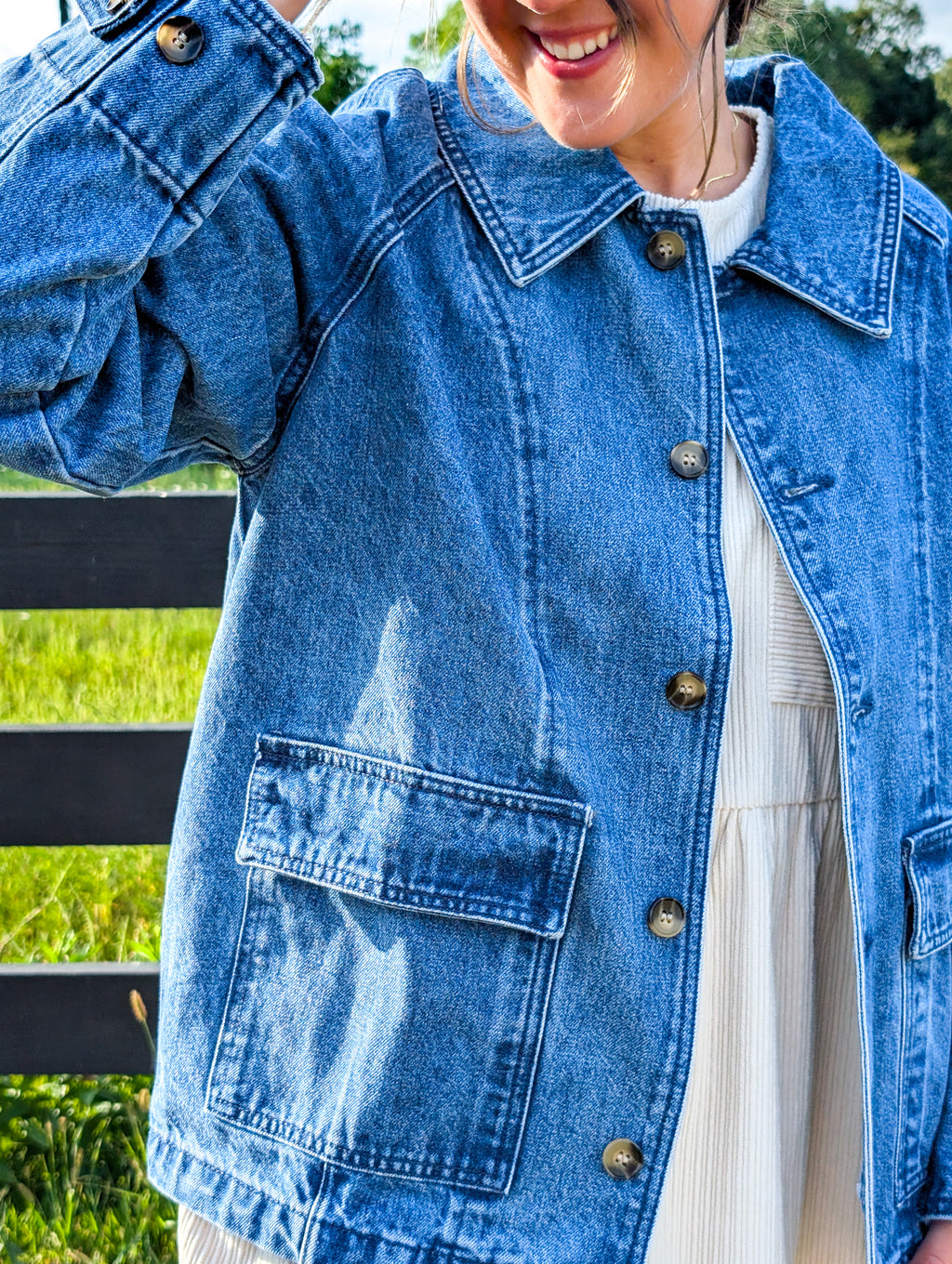 'James' Denim Jacket in Dark Wash