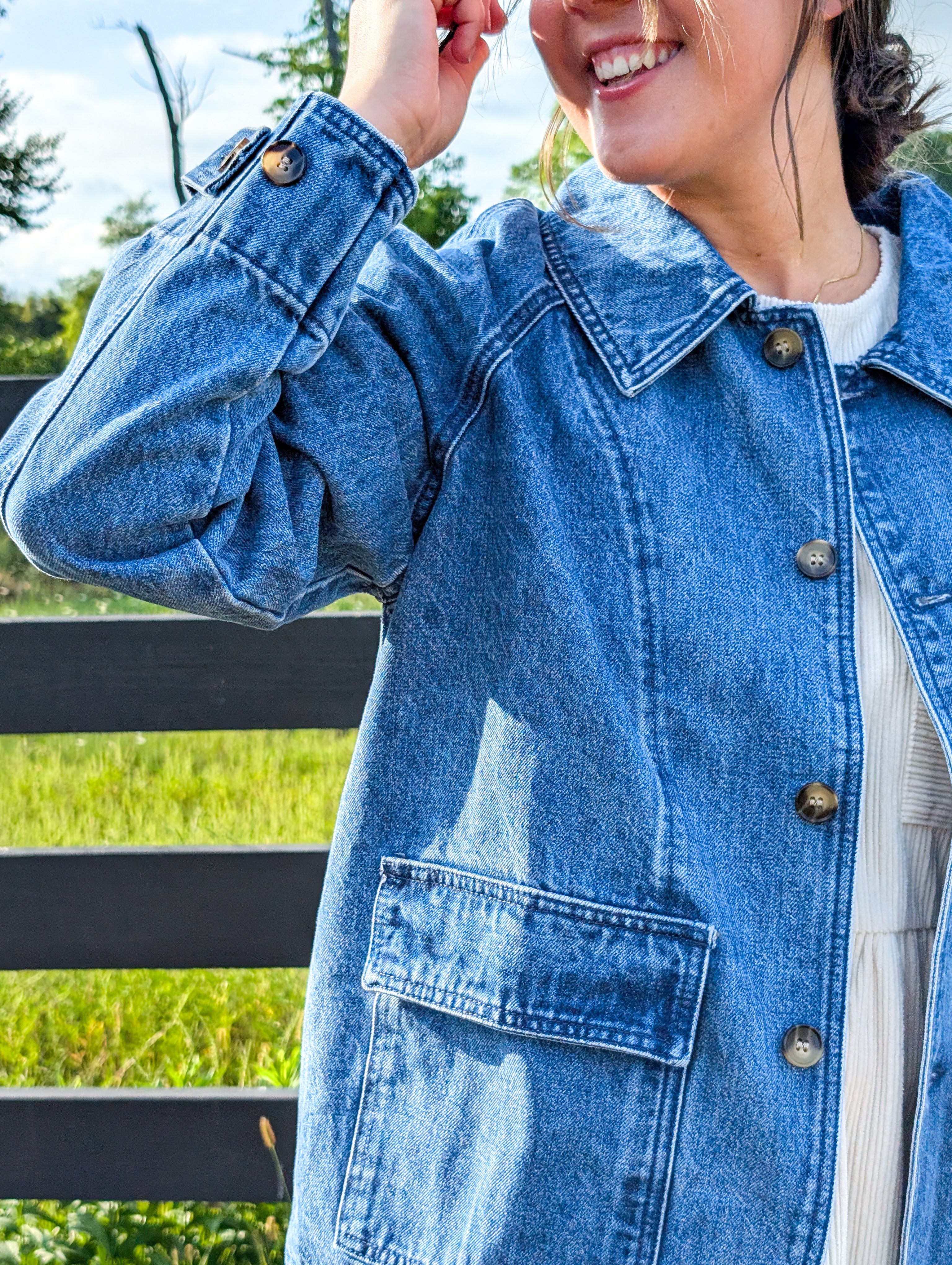 'James' Denim Jacket in Dark Wash