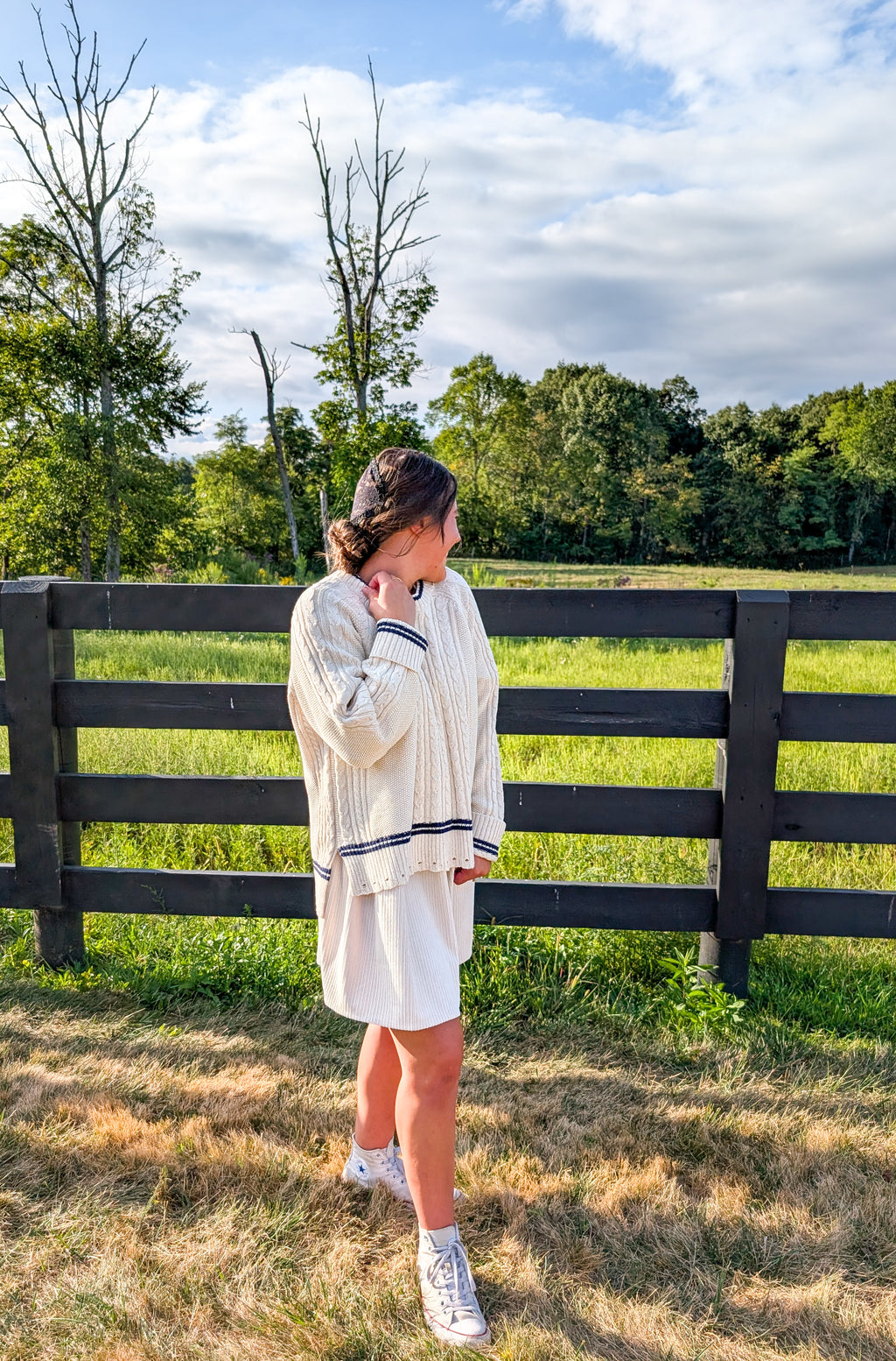 'Spencer' Fisherman Sweater in Ivory