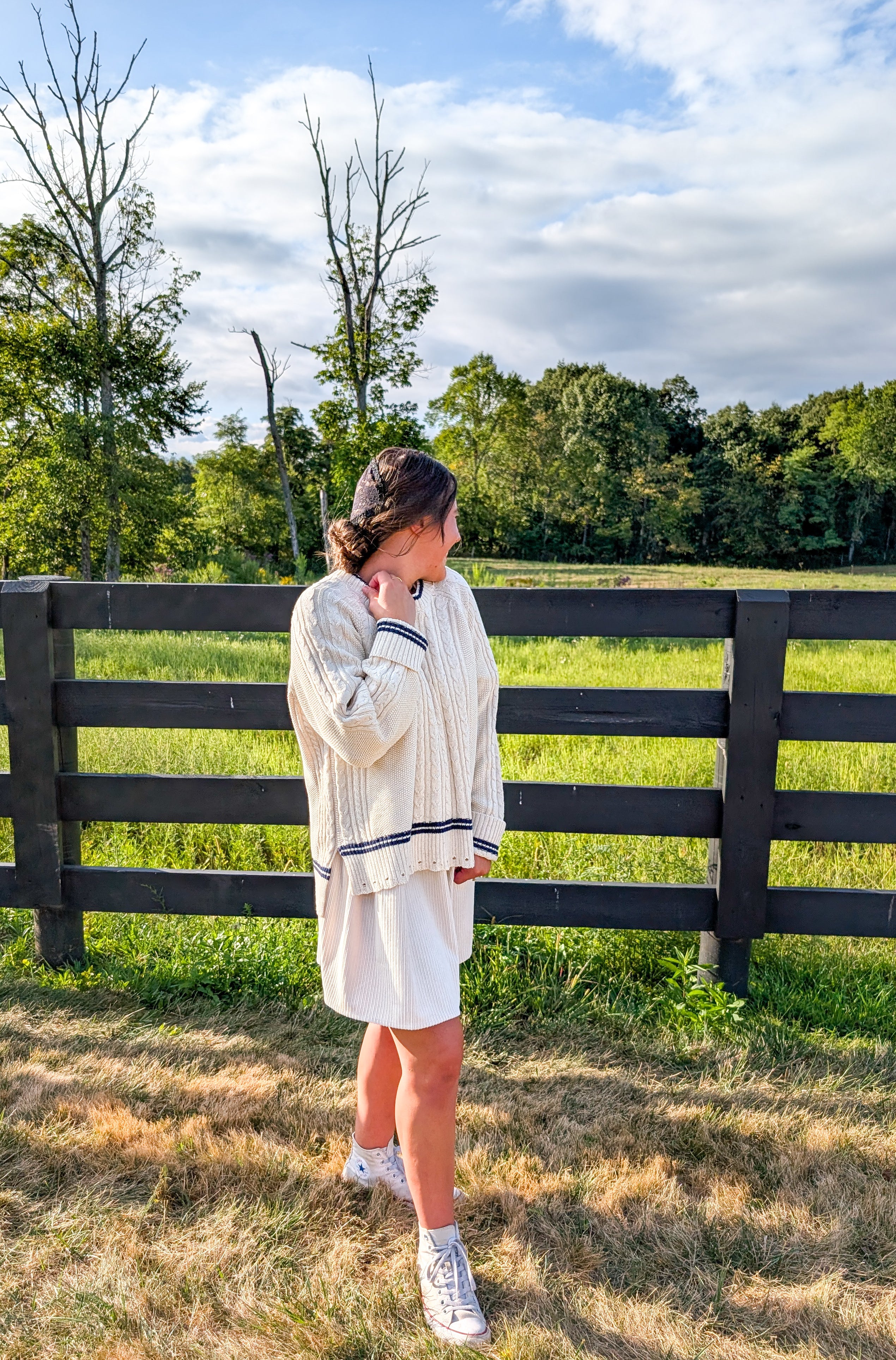 'Spencer' Fisherman Sweater in Ivory
