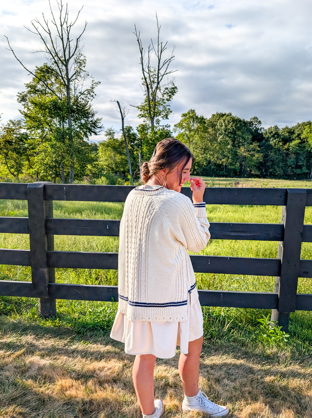 'Spencer' Fisherman Sweater in Ivory