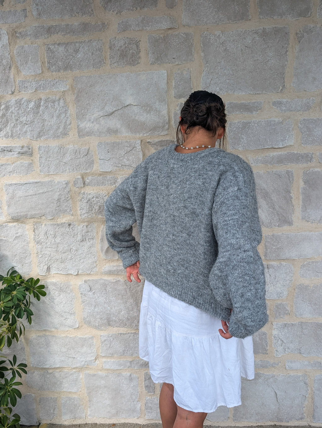 'Pepper' Button Down Cardigan in Heather Grey