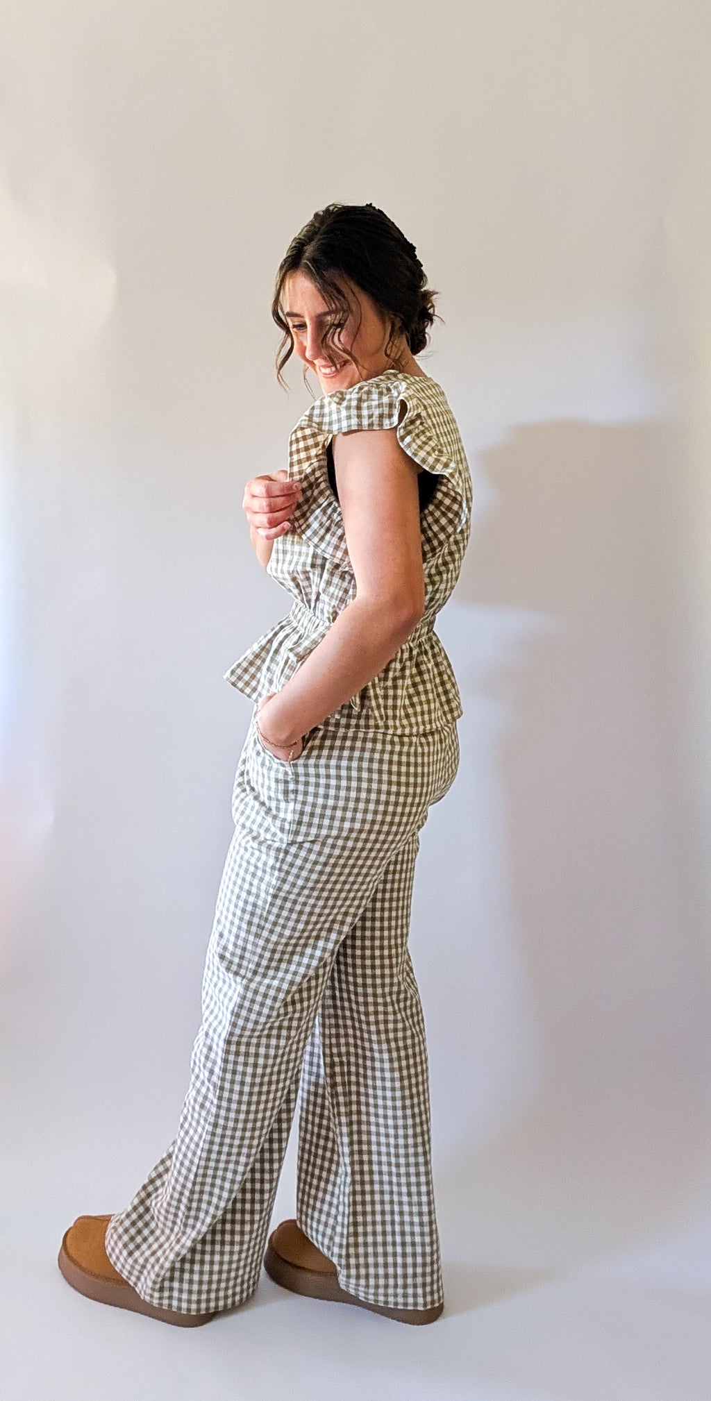 'Portland' Top in Olive