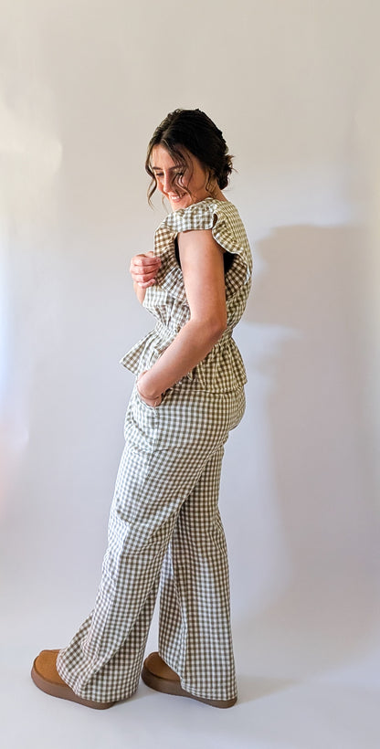 'Portland' Top in Olive