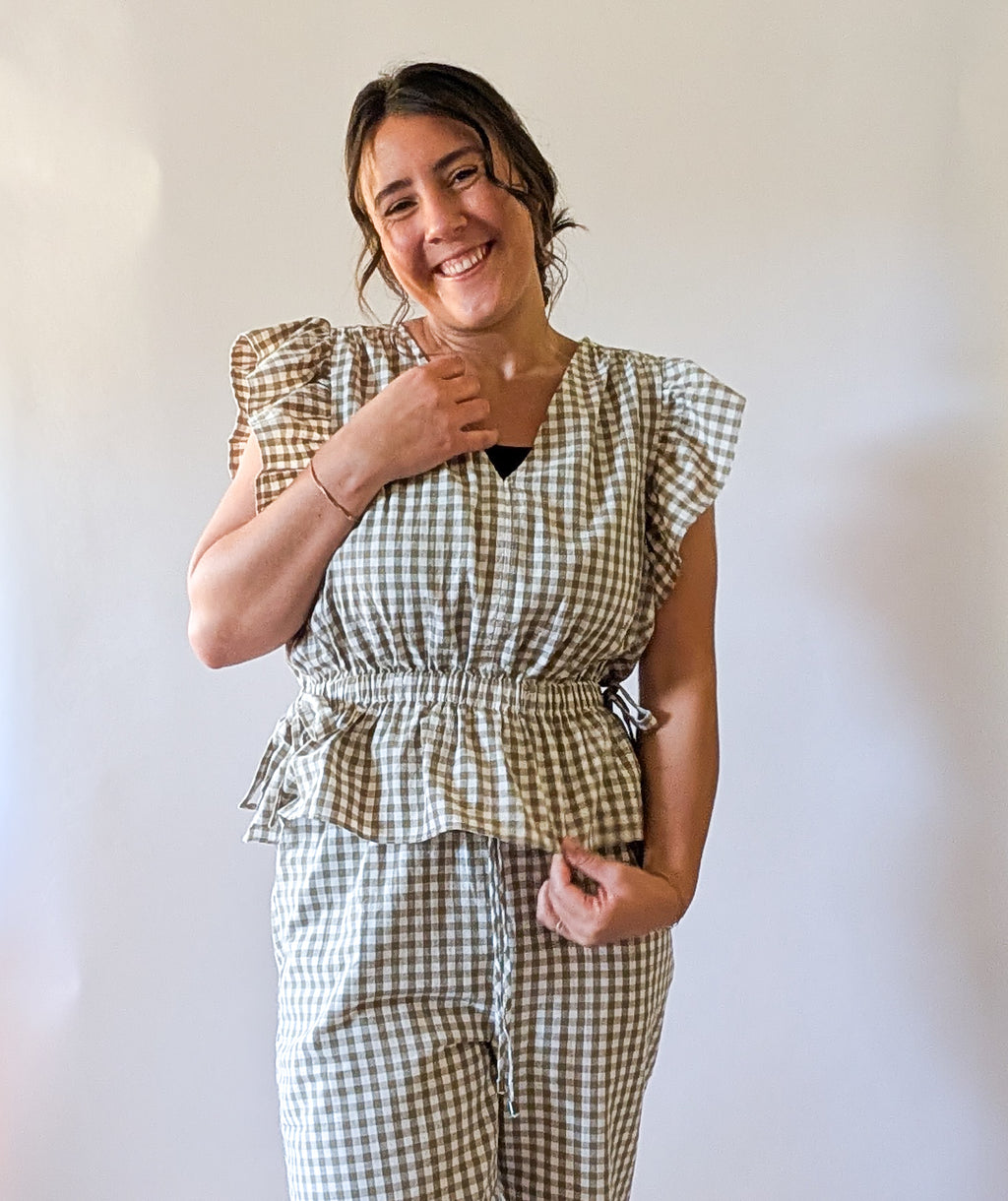 'Portland' Top in Olive