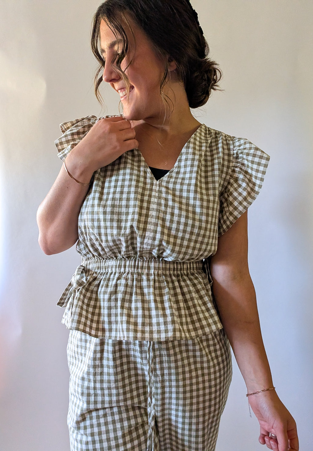 'Portland' Top in Olive