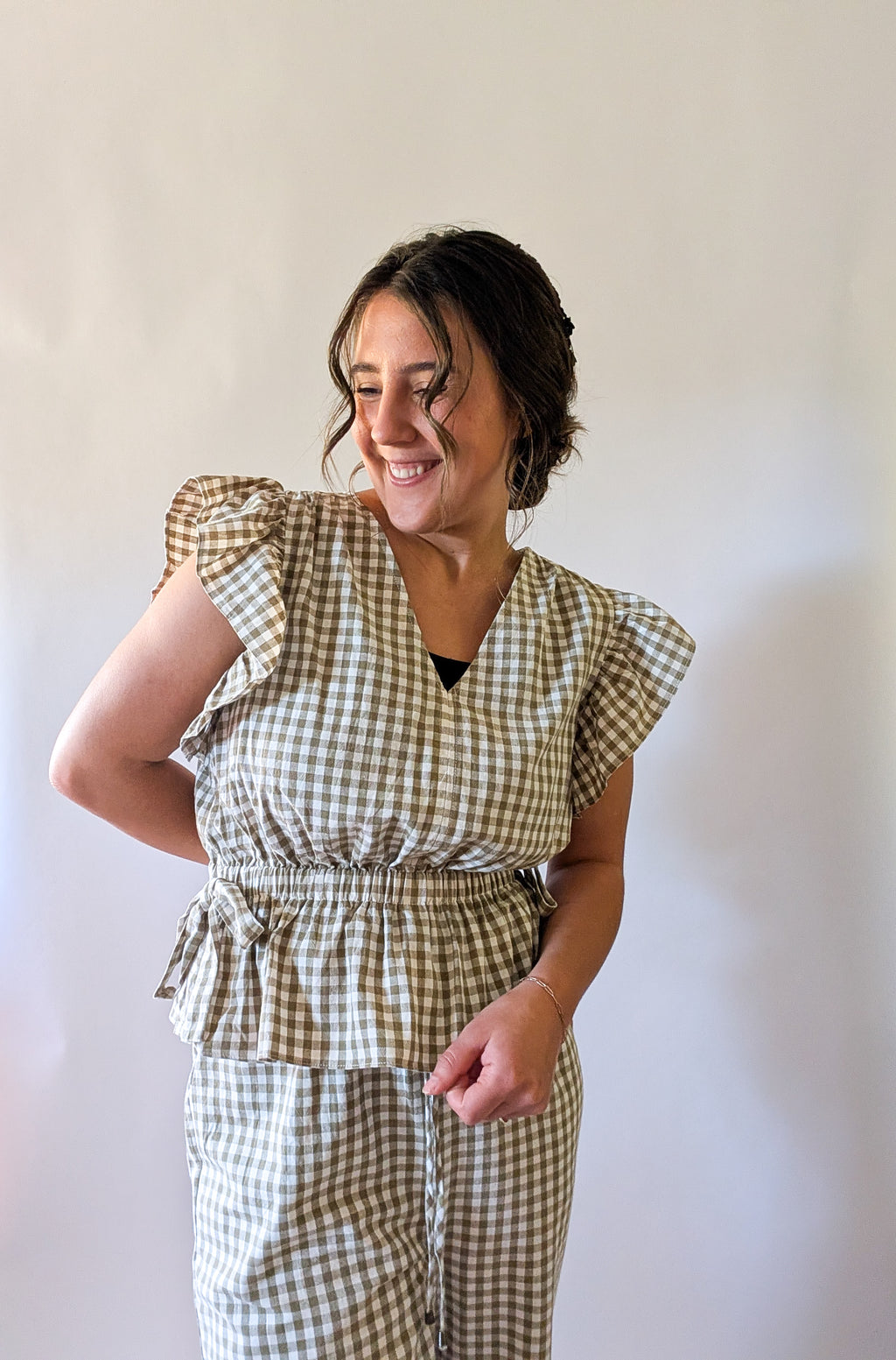 'Portland' Top in Olive