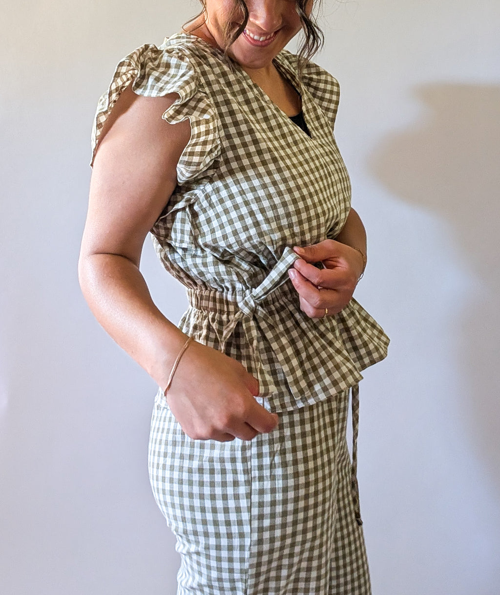 'Portland' Top in Olive