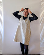 'Parker' Gingham Mini Jumper in Beige FINAL SALE