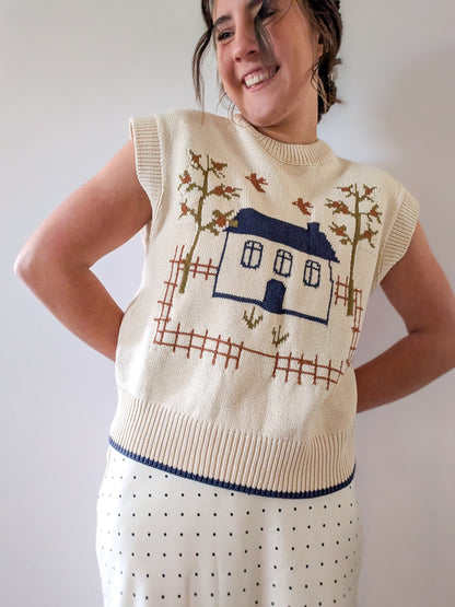 'Carter' Sweater Vest in Cream