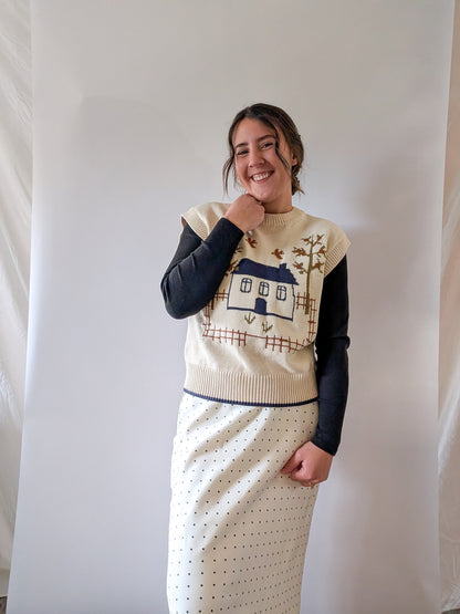 'Carter' Sweater Vest in Cream