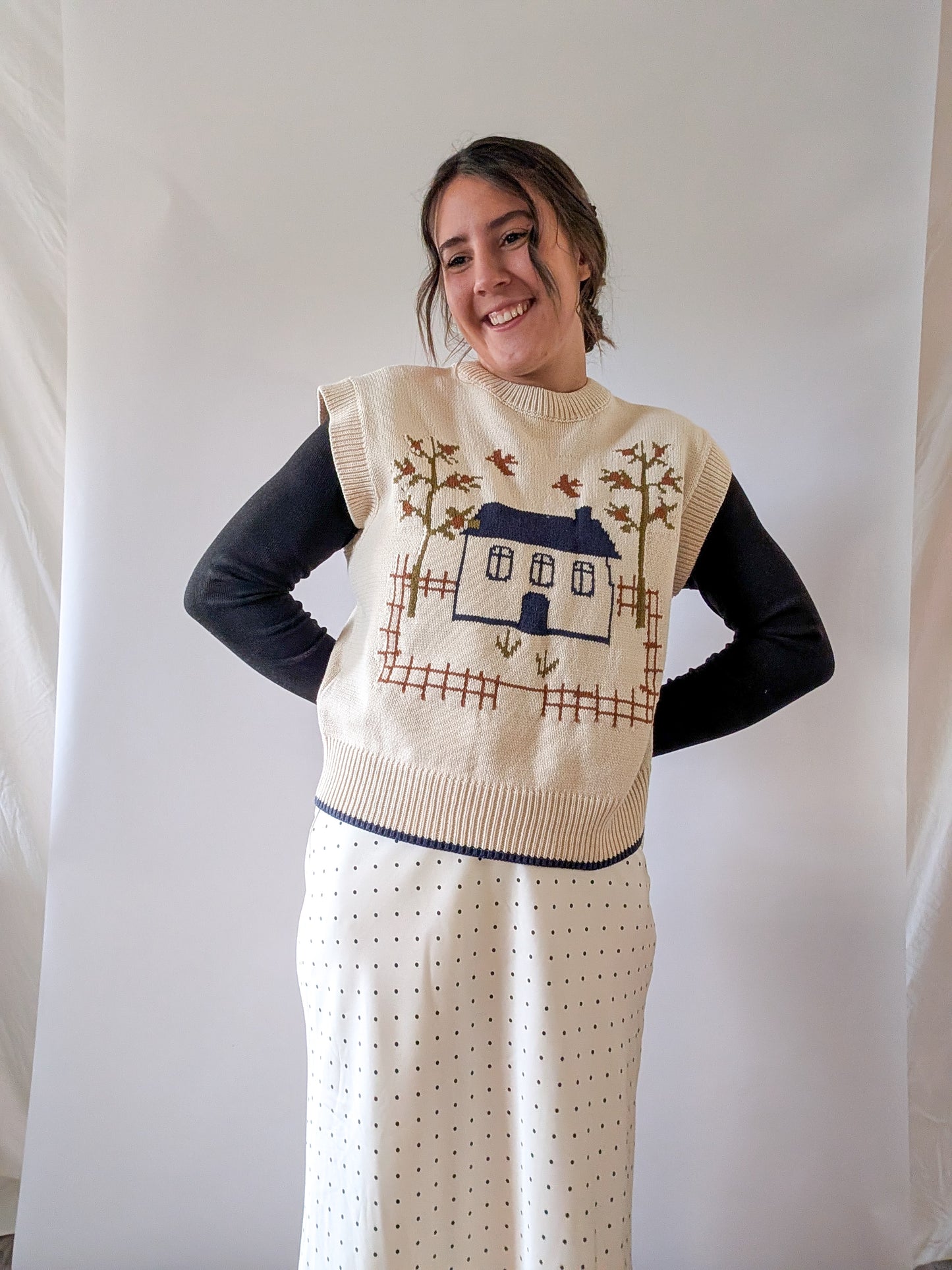 'Carter' Sweater Vest in Cream