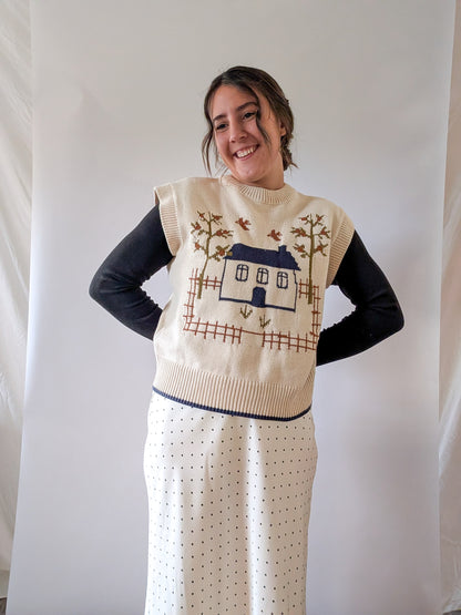 'Carter' Sweater Vest in Cream