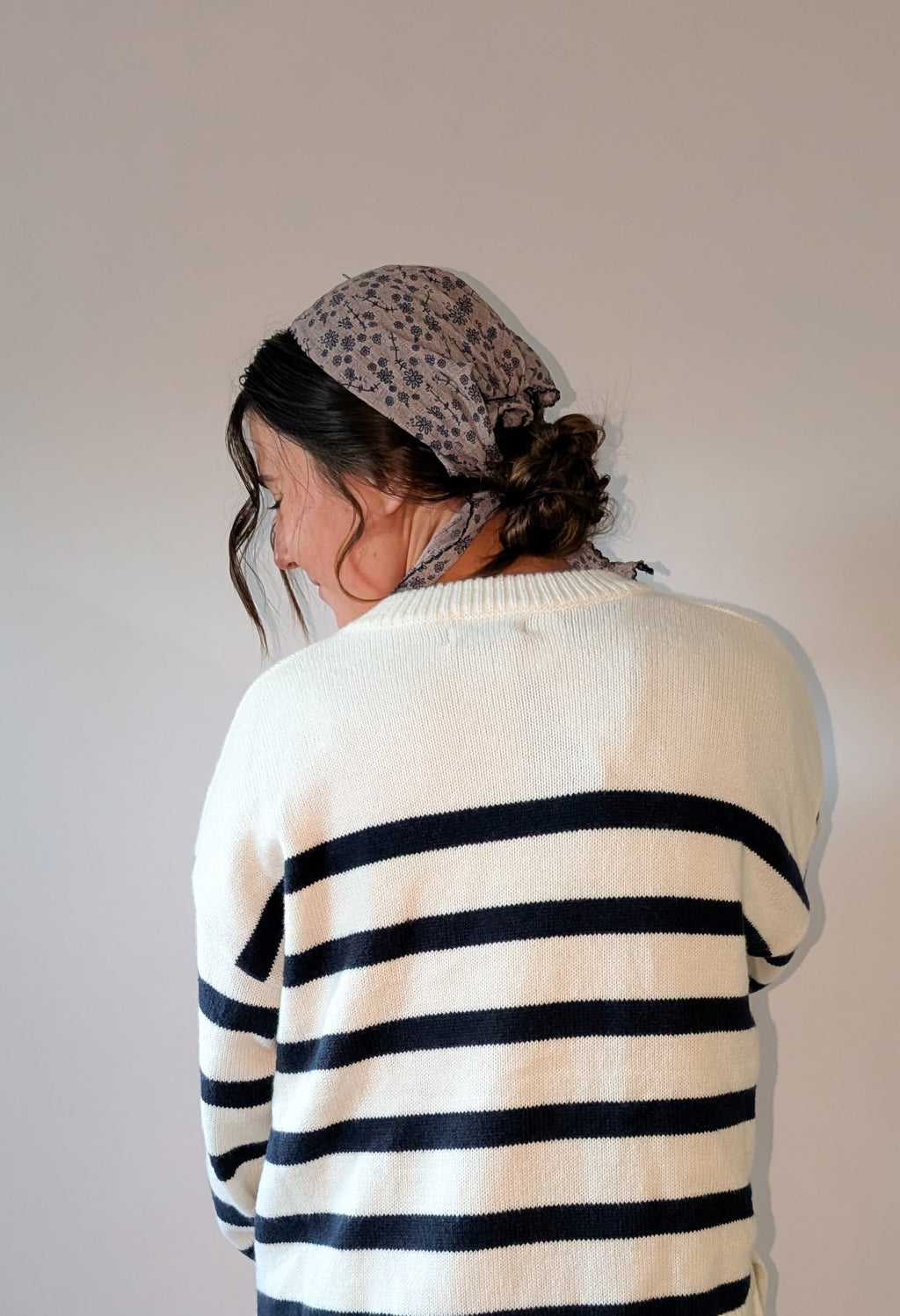 Cotten Blend Half Bandana in Grey