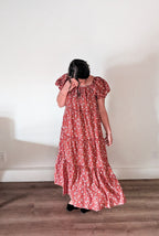'Eden' Floral Maxi Dress in Red