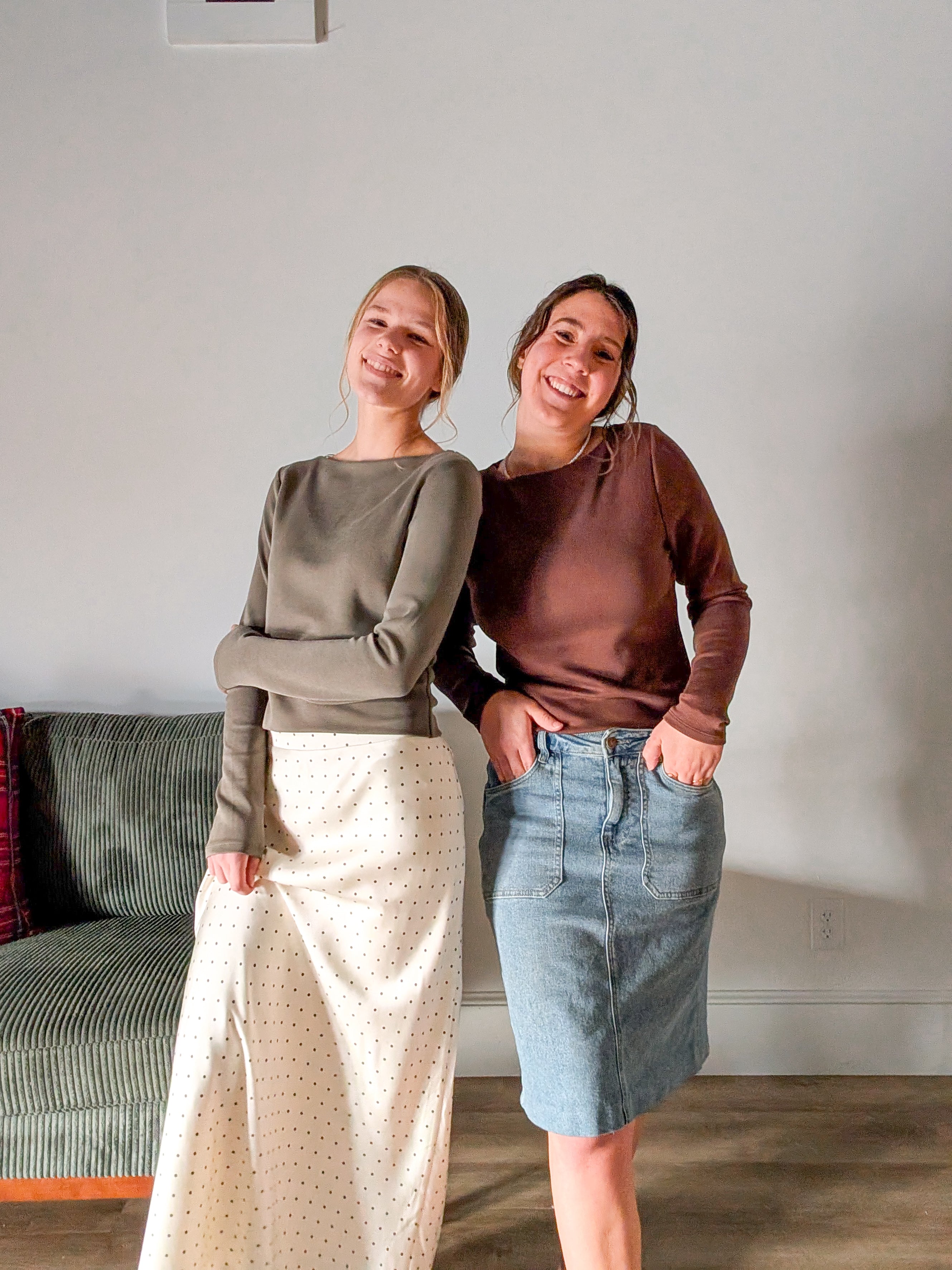 'Millie' Long Sleeve Boat Neck Top