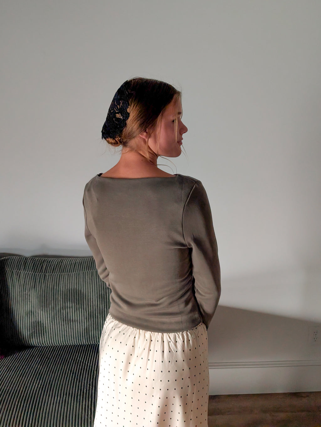 'Millie' Long Sleeve Boat Neck Top