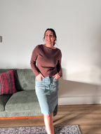 'Millie' Long Sleeve Boat Neck Top