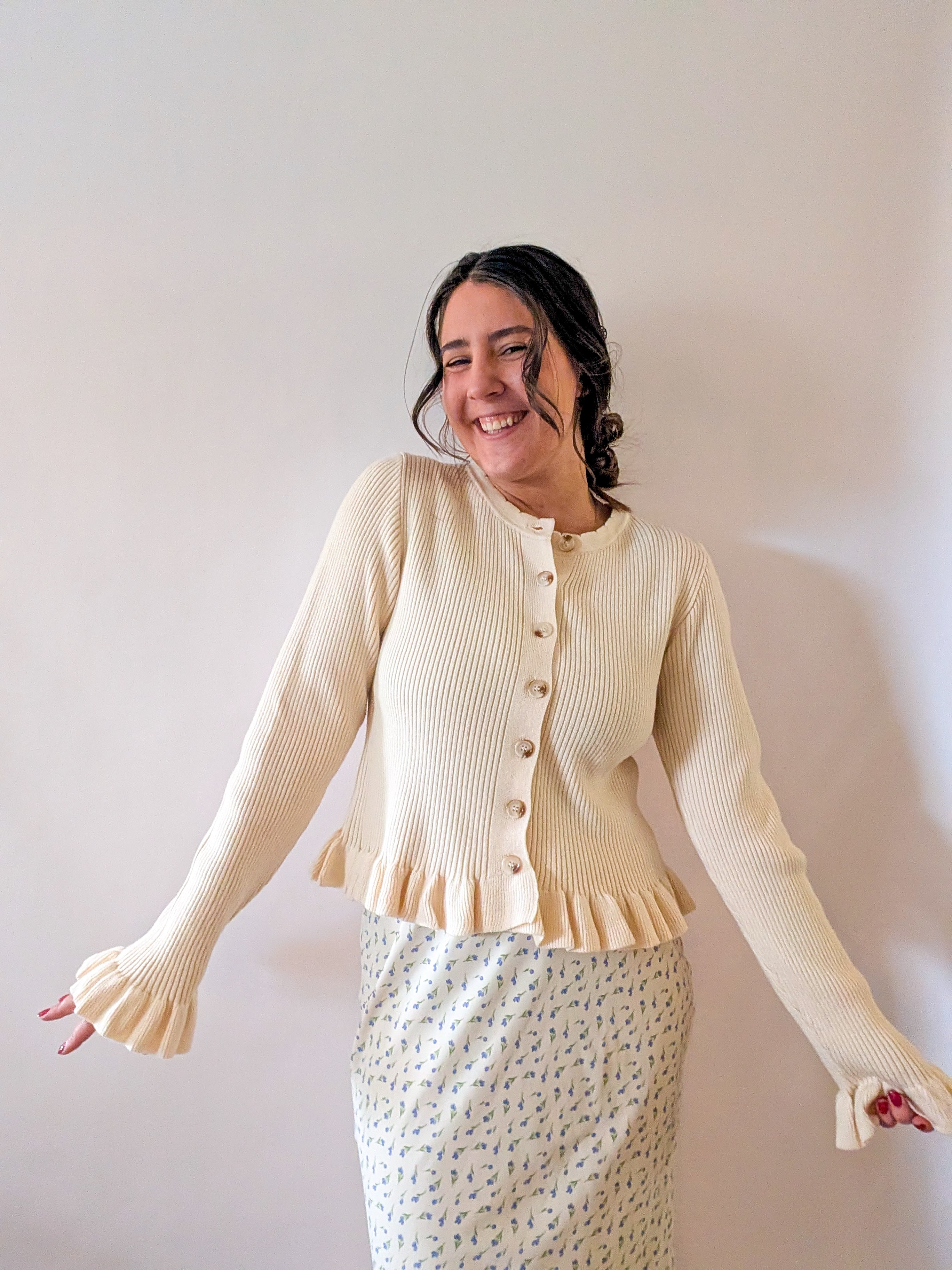 'Penelope' Button Down Top in Cream