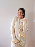'Penelope' Button Down Top in Cream