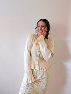'Penelope' Button Down Top in Cream