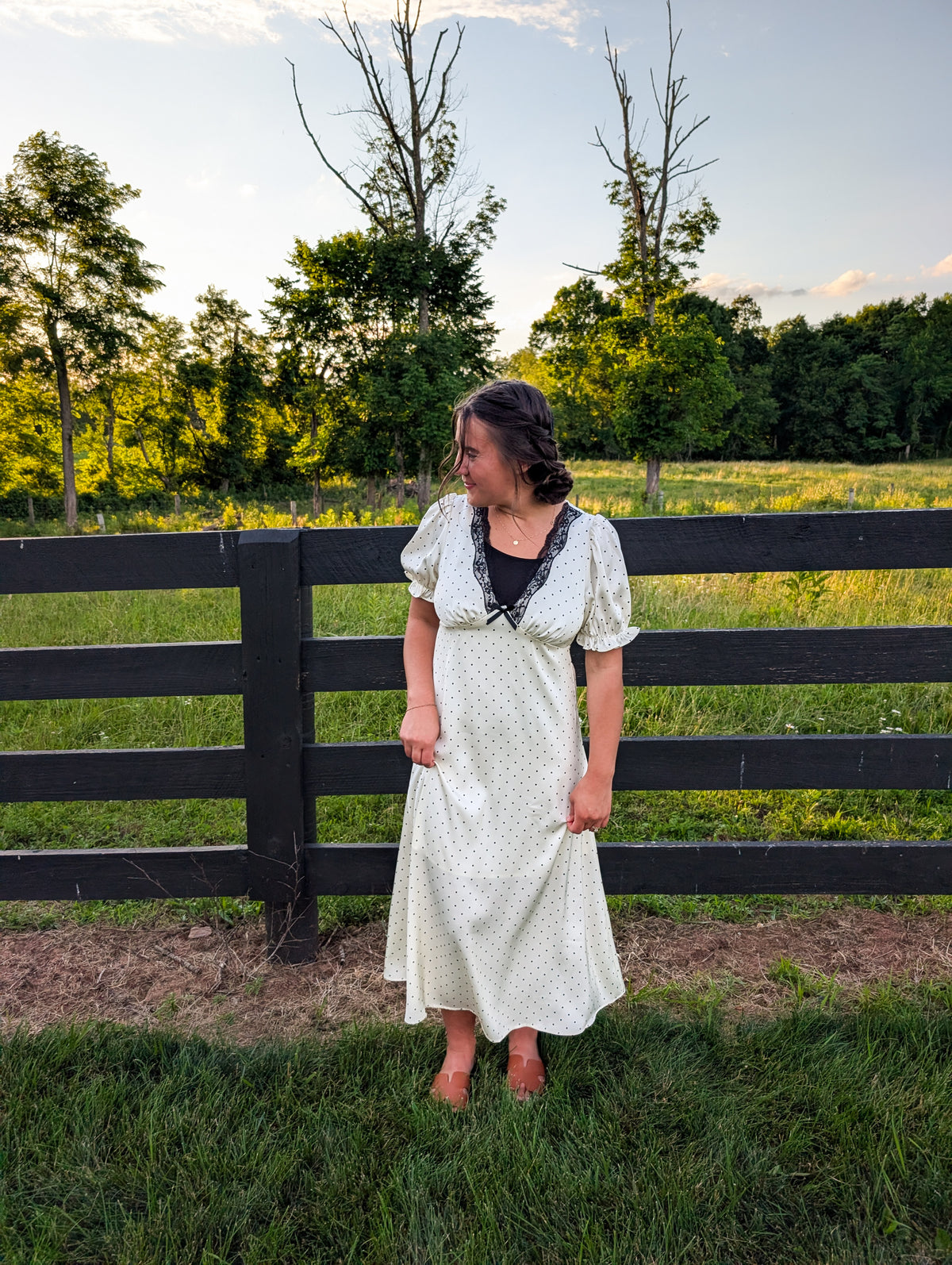 'Maven' Stain Maxi Dress in Ivory
