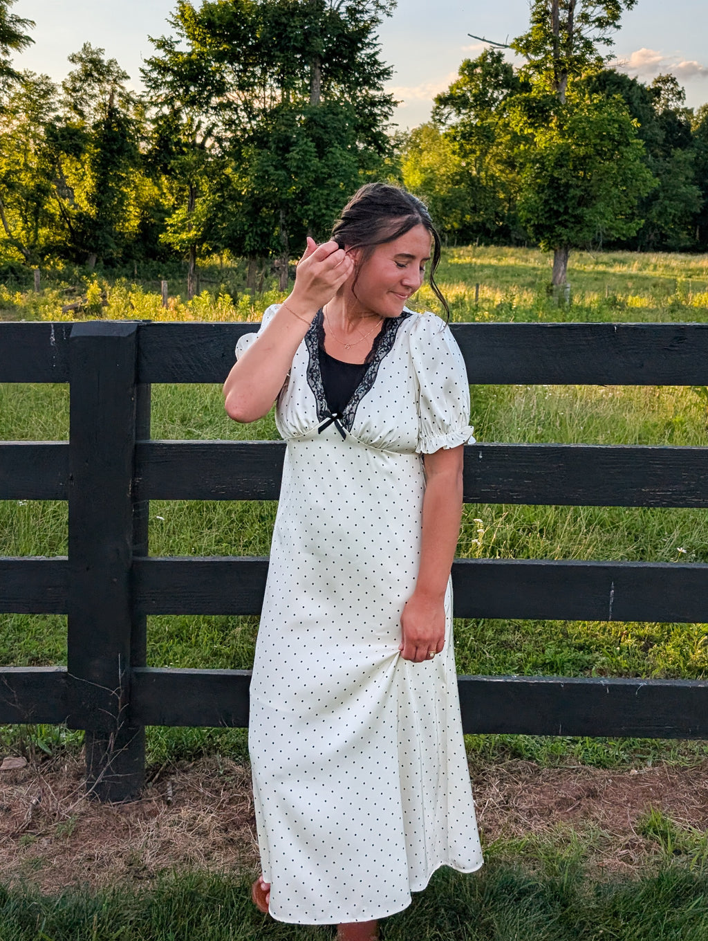 'Maven' Stain Maxi Dress in Ivory