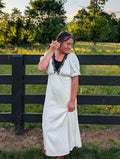 'Maven' Stain Maxi Dress in Ivory