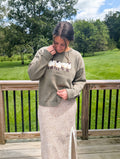 100% Cotton Sheep Trio Crew in Olive