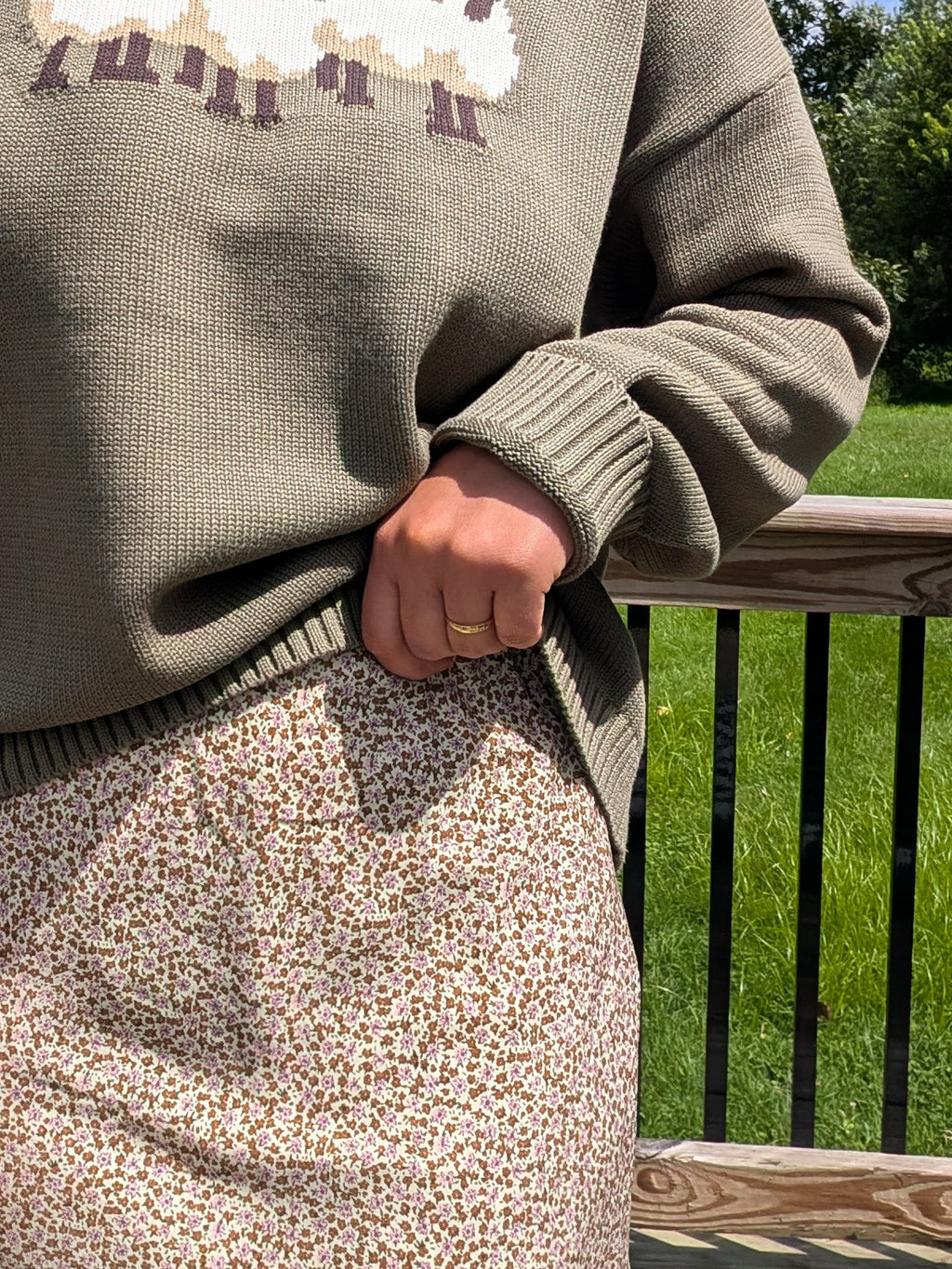 'Iris' Floral Maxi Skirt