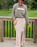 'Iris' Floral Maxi Skirt