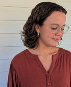 Woven Hoop Earrings in Gold