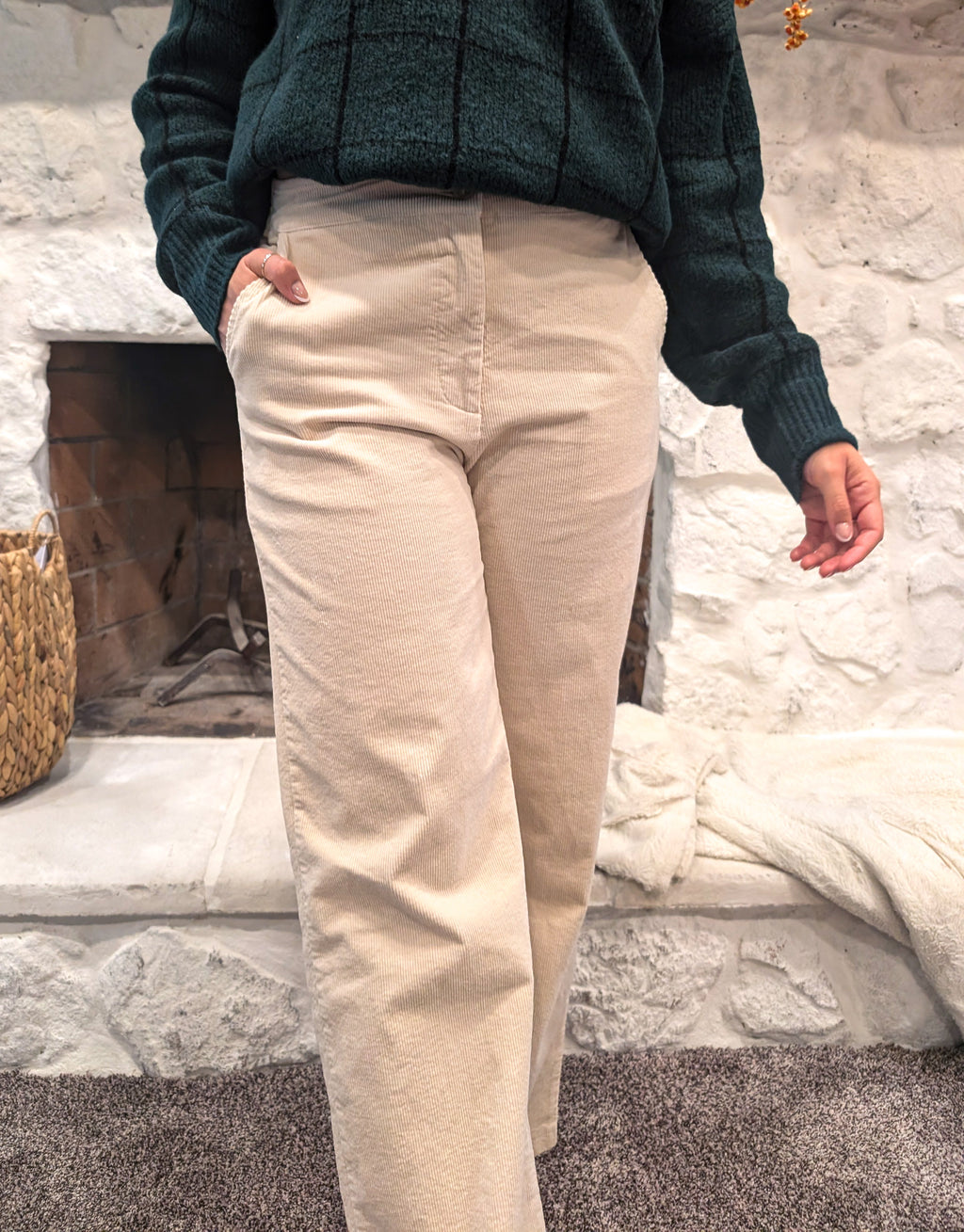 'Cypress' Corduroy Pants in Cream